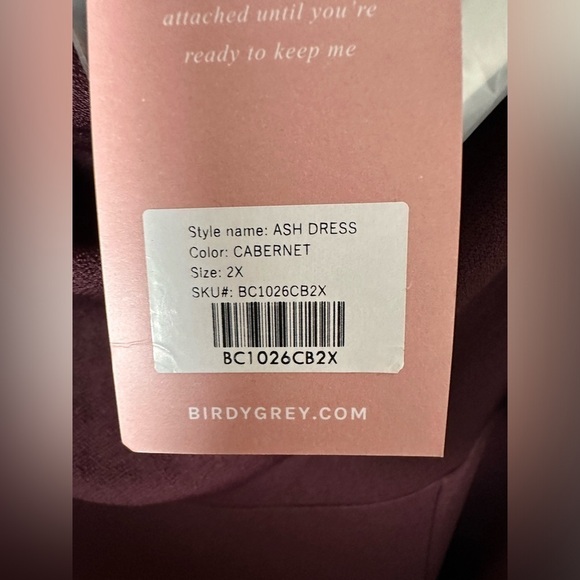 NWT Birdy Grey Ash Dress in Crepe Cabernet - Picture 4 of 6